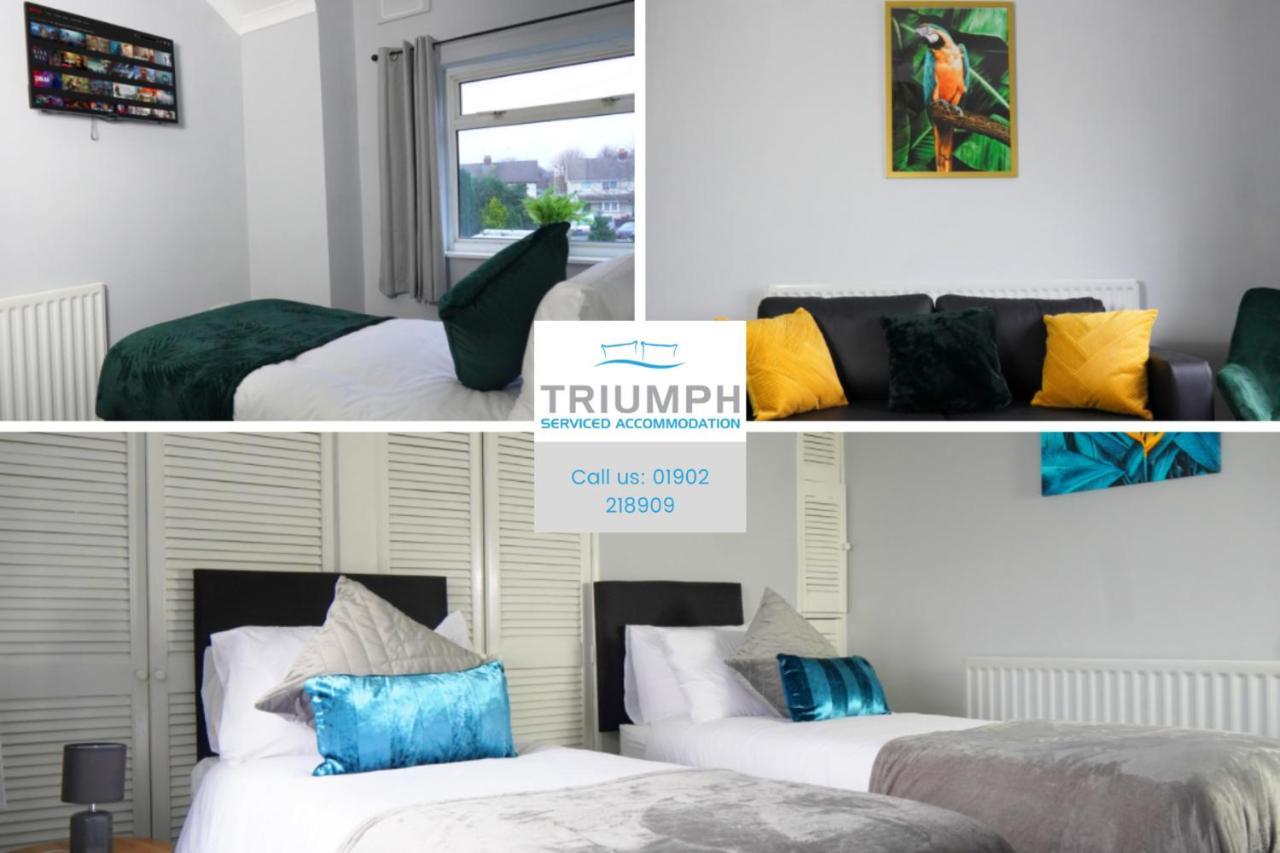 Portobello House - Four Bedroom House Perfect For Contractors - Sleeps 6 - Free Parking Wolverhampton Exterior foto
